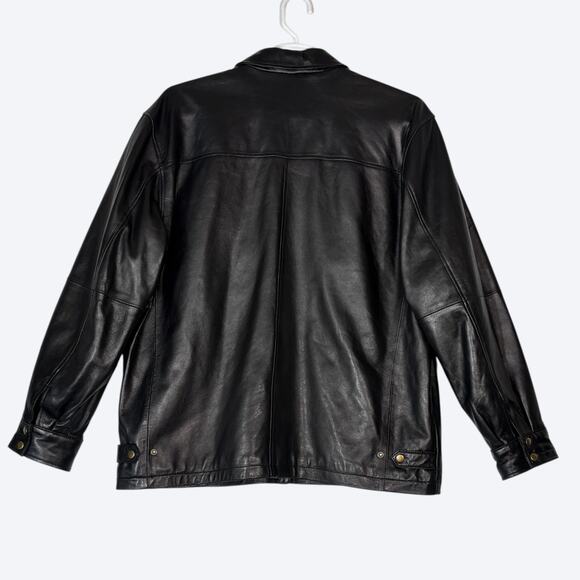 VTG Misty Harbor Leather Jacket Quilted Lining Men's XL Zip Front Pockets - Picture 2 of 9